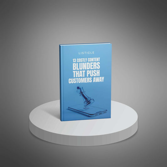 Cover and preview of the PDF listicle: 13 Content Marketing Mistakes to Avoid (image 1)