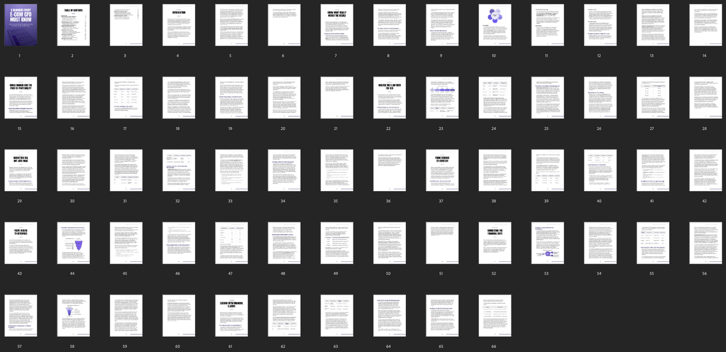 5 Numbers Every E-Commerce CFO Must Know (PDF) - KPIs, Cash Flow, Profit