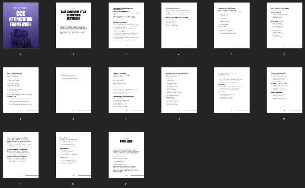 Cash Conversion Cycle Optimization Framework (PDF) – Improve Cash Flow