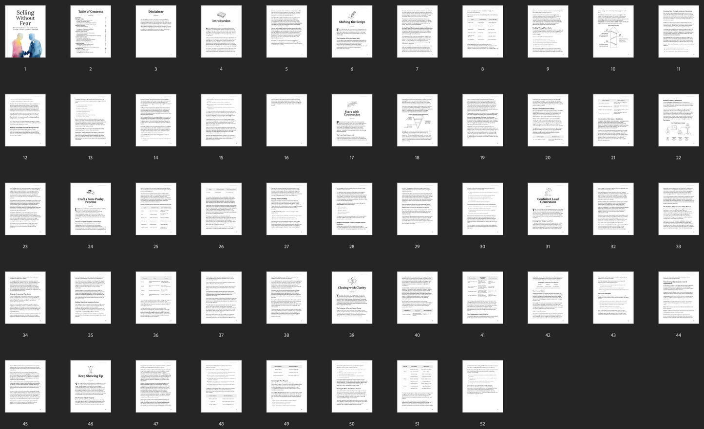 All pages overview of Selling Without Fear