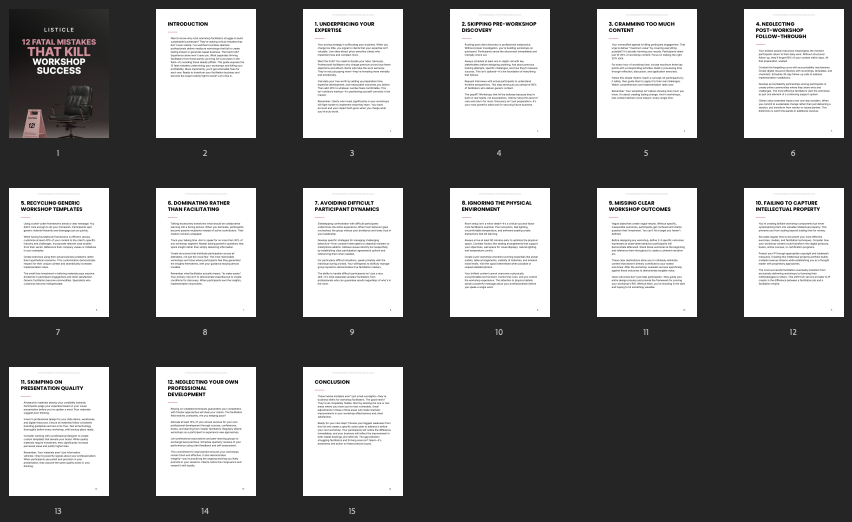 Immagine 5 - 12 Fatal Mistakes That Kill Workshop Success