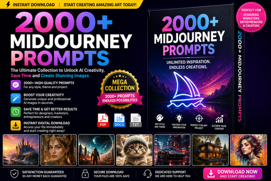 2000+ Prompt per Midjourney – Raccolta AI Art per Immagini e Design