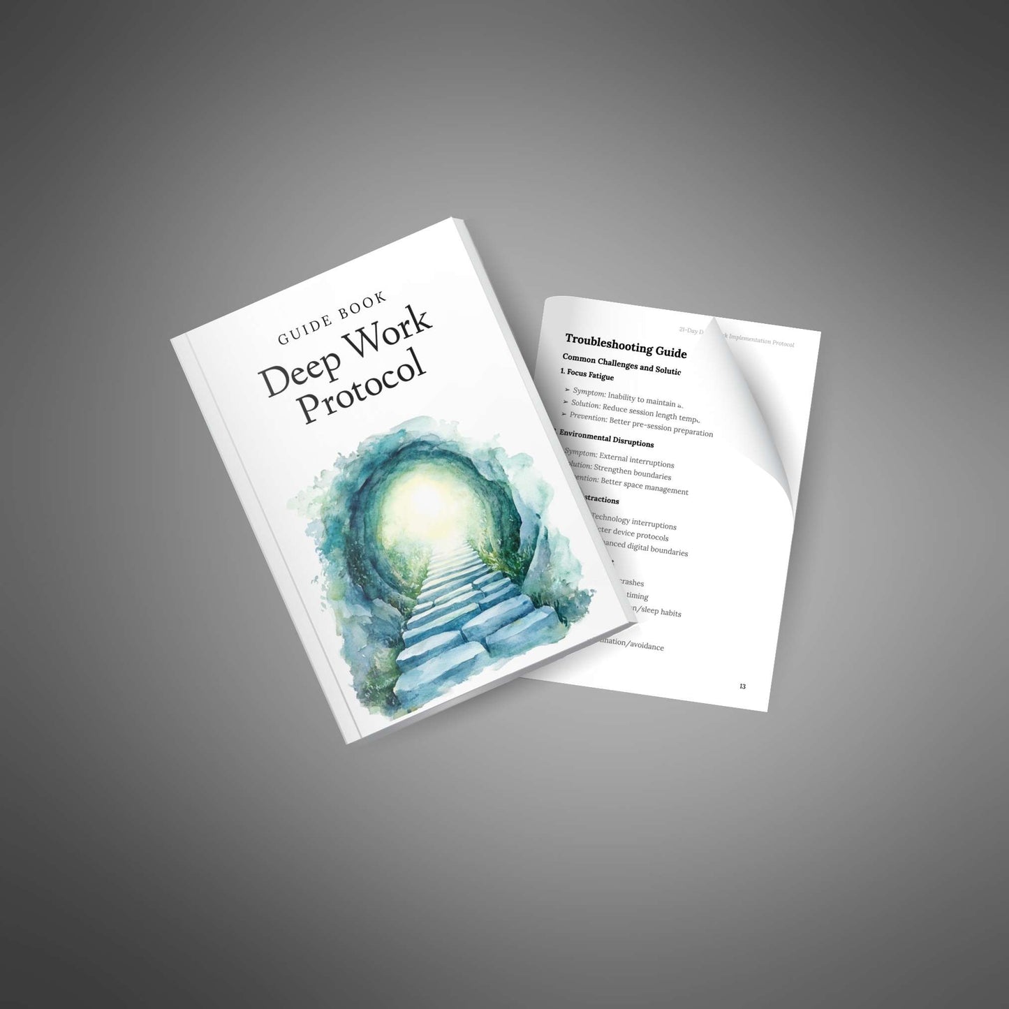 Cover with troubleshooting page