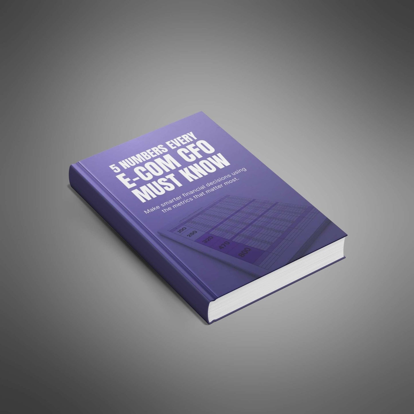 E-commerce CFO numbers ebook cover mockup
