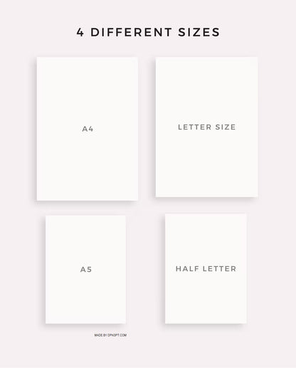 Printable Recipe Book Template | Kitchen Journal | Recipe Card | Recipe Planner | A4/A5/Letter | Instant Download