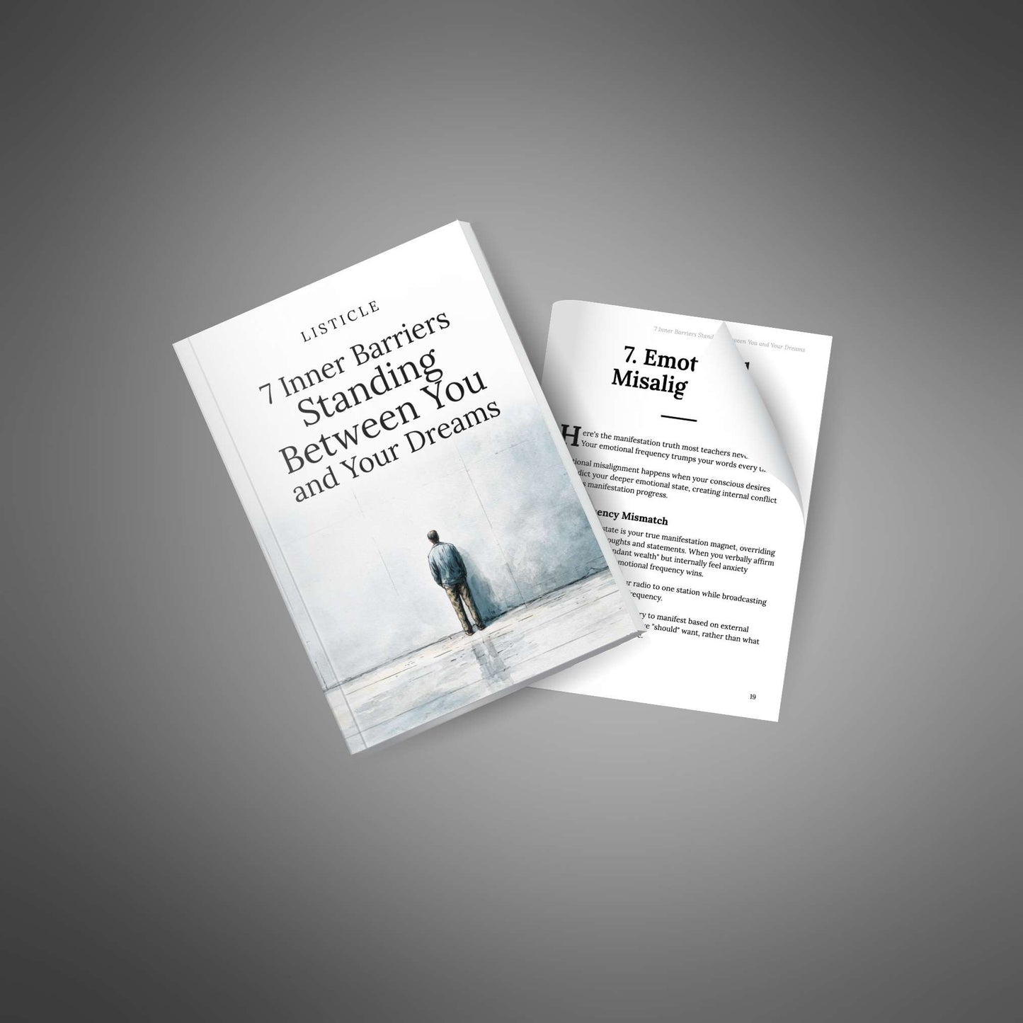 Curled page preview of the listicle