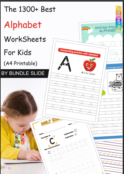 Alphabet Writing Practice Worksheets (1300+ Pages, A4 Printable PDF)