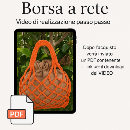 Borsa a rete | Video PDF tutorial ITA borsa spesa | Net bag fai da te | video guida digitale da scaricare