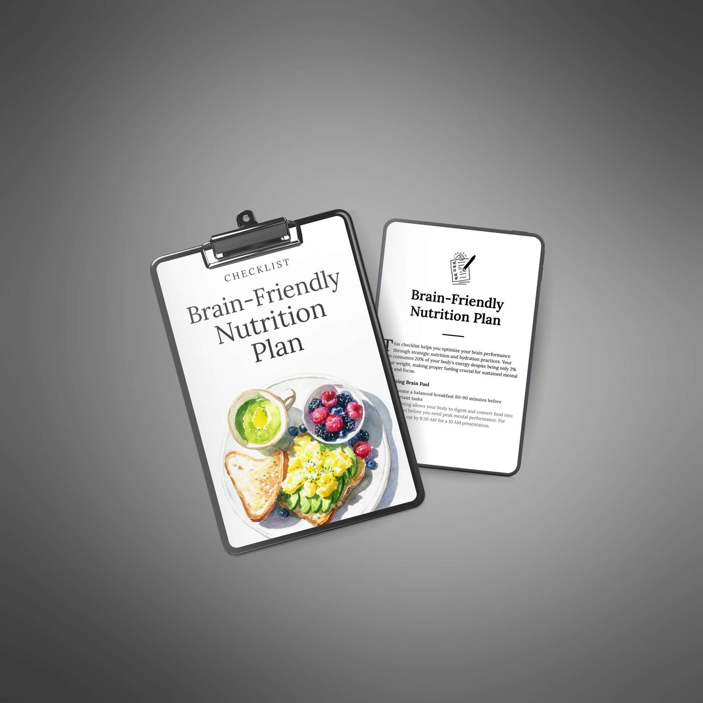 Brain-Friendly Nutrition Plan — mockup