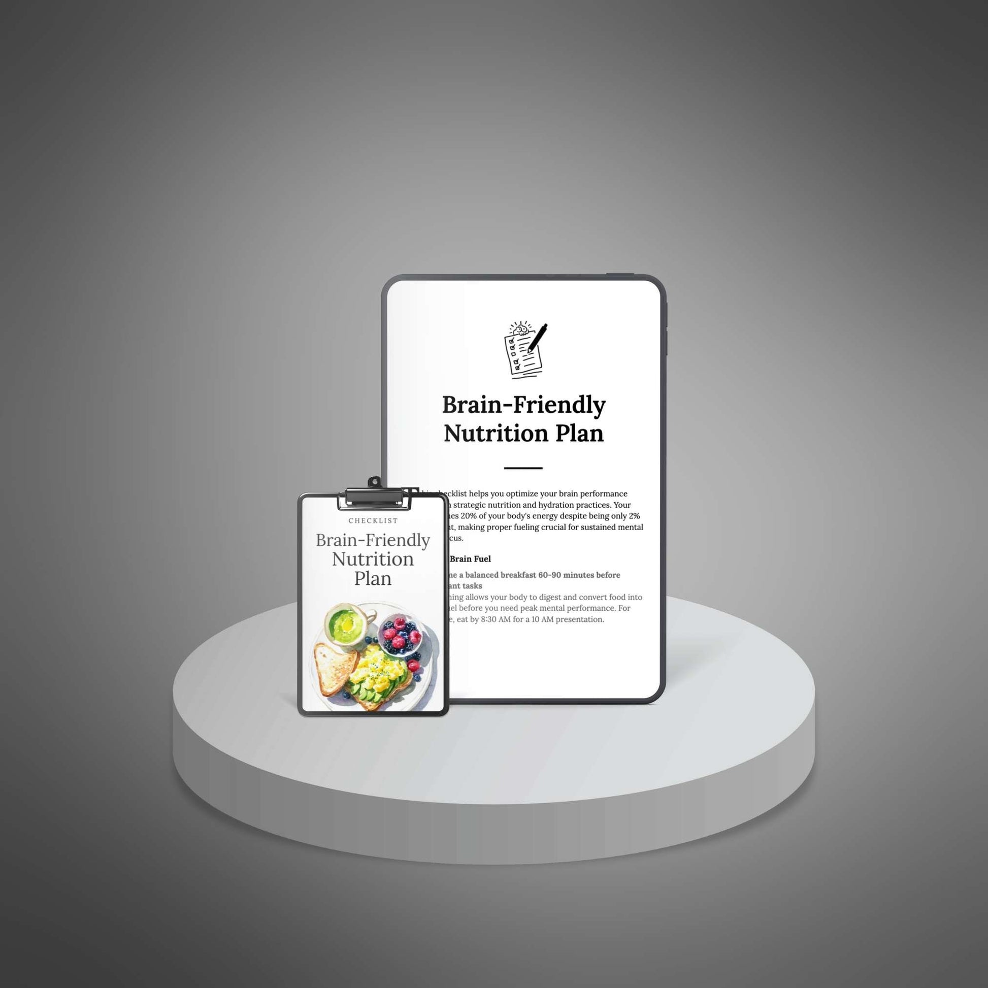 Brain-Friendly Nutrition Plan — tablet view