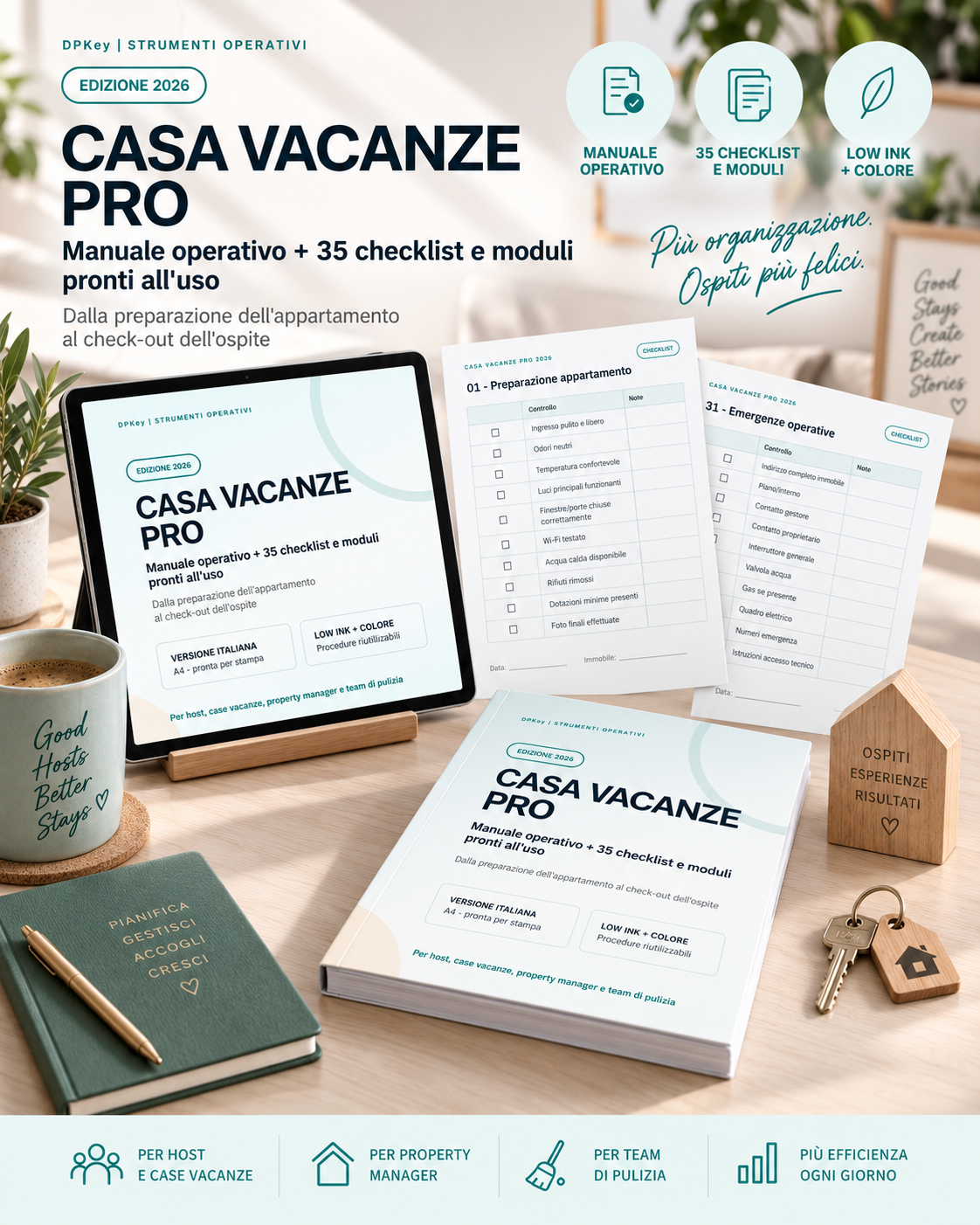 Casa Vacanze PRO – Manuale Operativo + 35 Checklist Stampabili