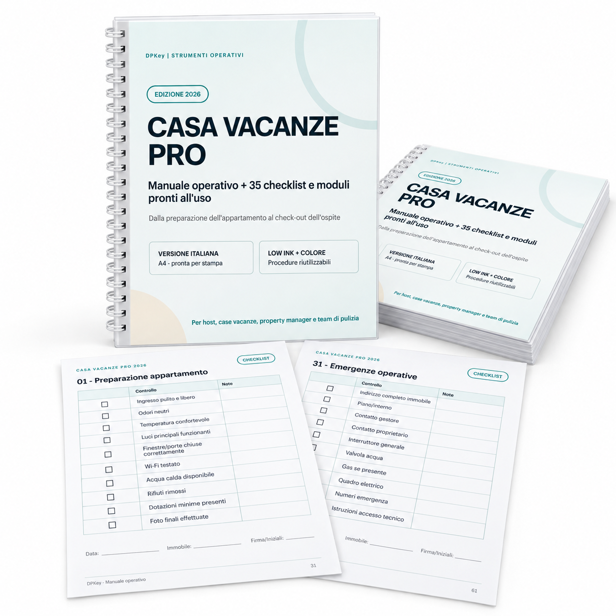 Casa Vacanze PRO – Manuale Operativo + 35 Checklist Stampabili
