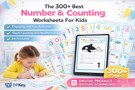 300+ Numbers & Counting Worksheets for Kids (A4 Printable PDF)