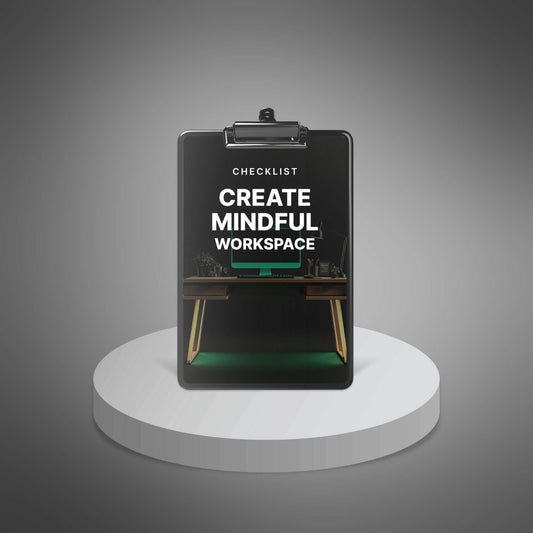 Create Mindful Workspace checklist cover on tablet mockup