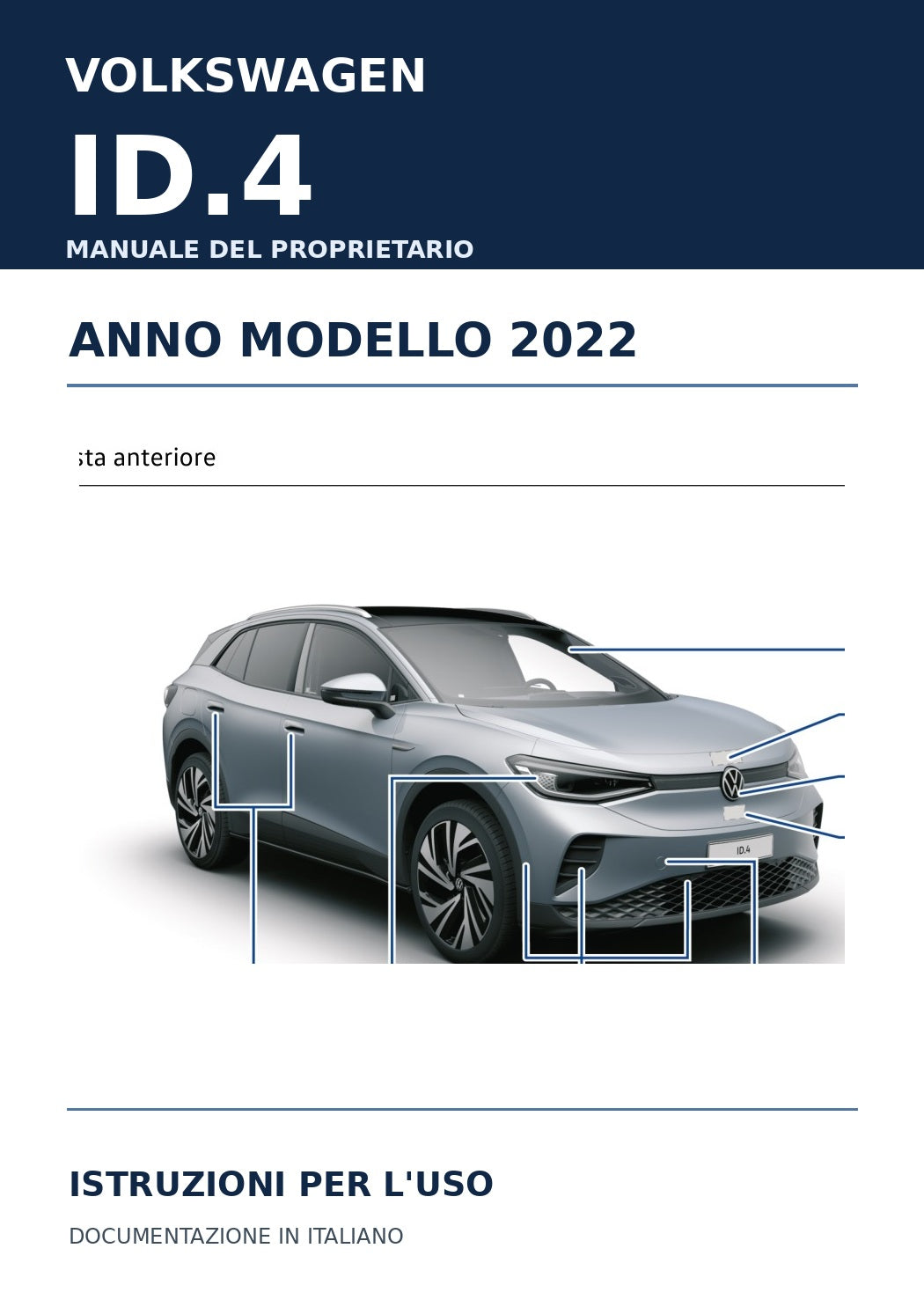 Copertina editoriale PDF Volkswagen ID.4 2022 manuale in italiano