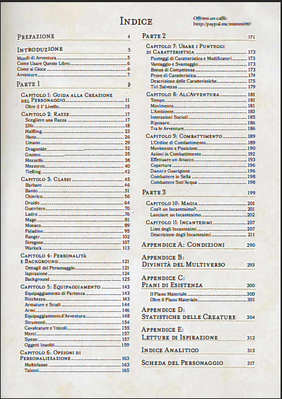 D&D 5E: Manuale del Giocatore (PDF) – Edizione Integrale in Italiano