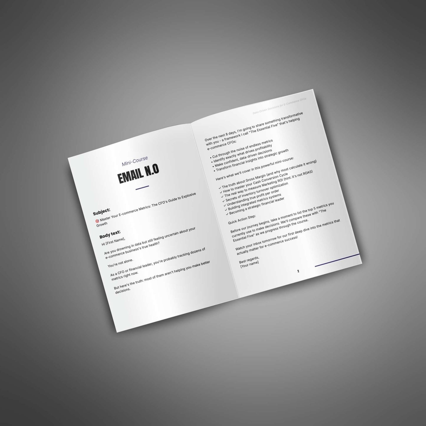 Data-Driven Decisions for E‑Commerce CFOs (Email Course) – KPIs, Forecasting, Growth