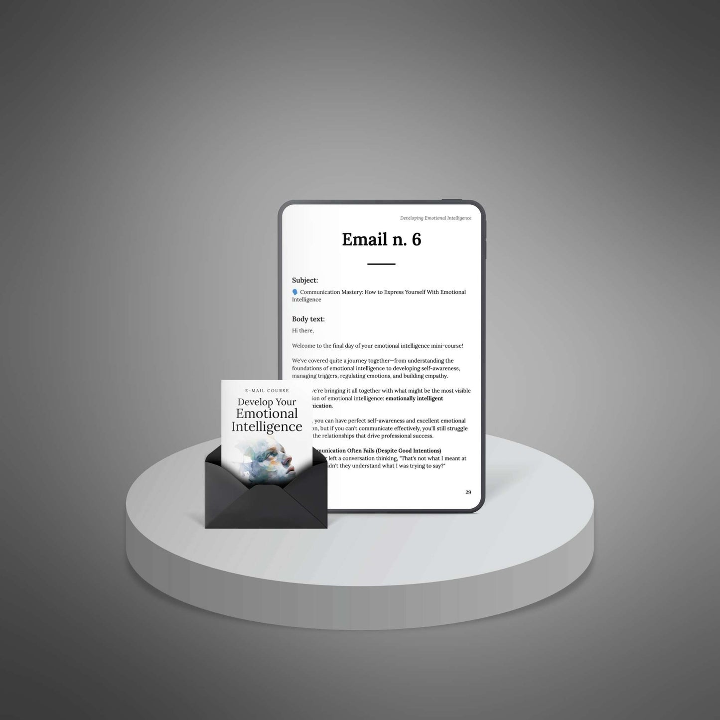 Emotional Intelligence Email Course PLR | 36-Page EQ & Leadership Training | Editable Digital Download Instant Access