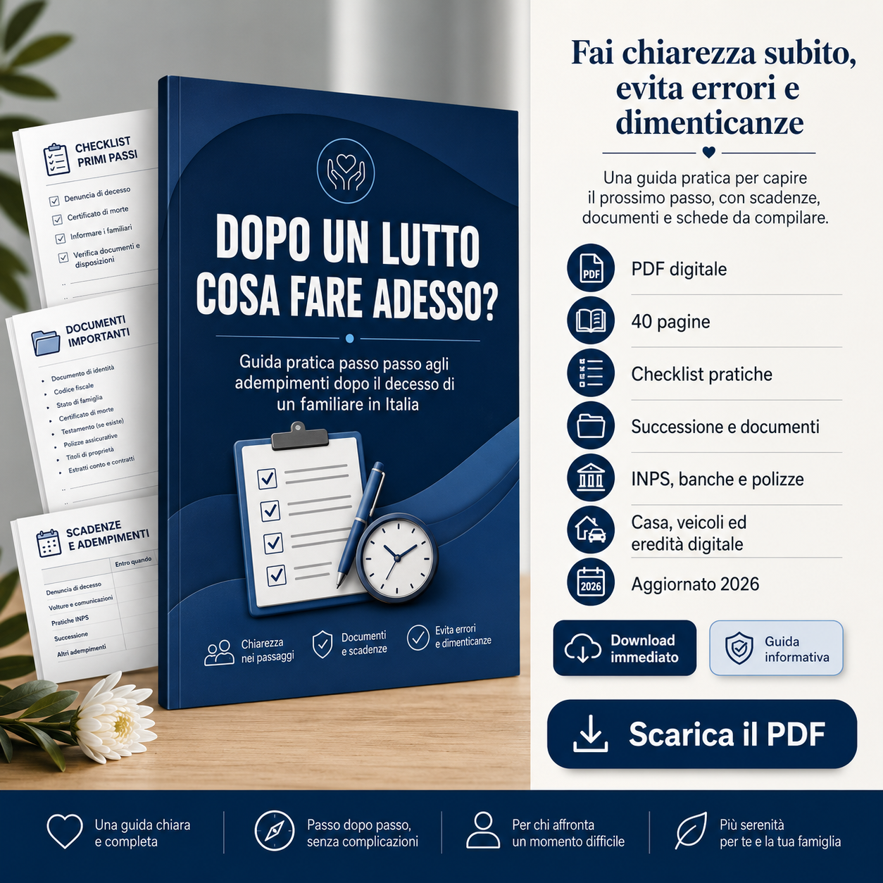 Dopo un lutto cosa fare adesso Guida pratica dopo un decesso in Italia