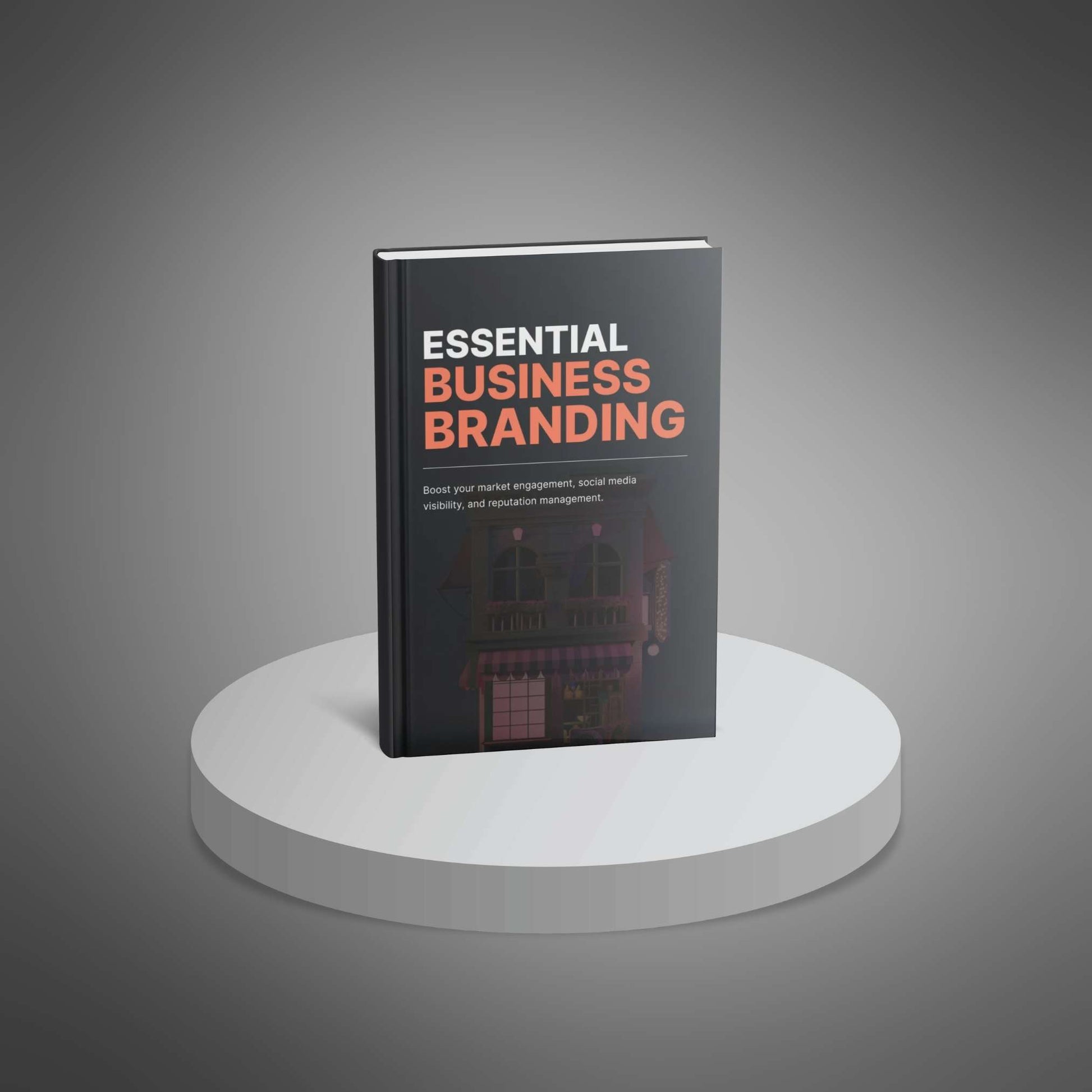 Essential Business Branding stacked books mockup