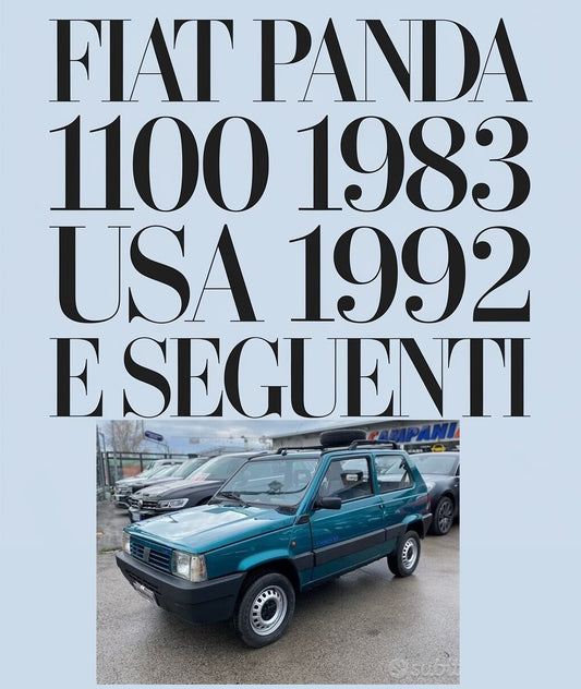 Fiat Panda 1100 1983 USA 1992 e seguenti, comprende: impianto elettrico,schemi,gamma,motore e alimentazione