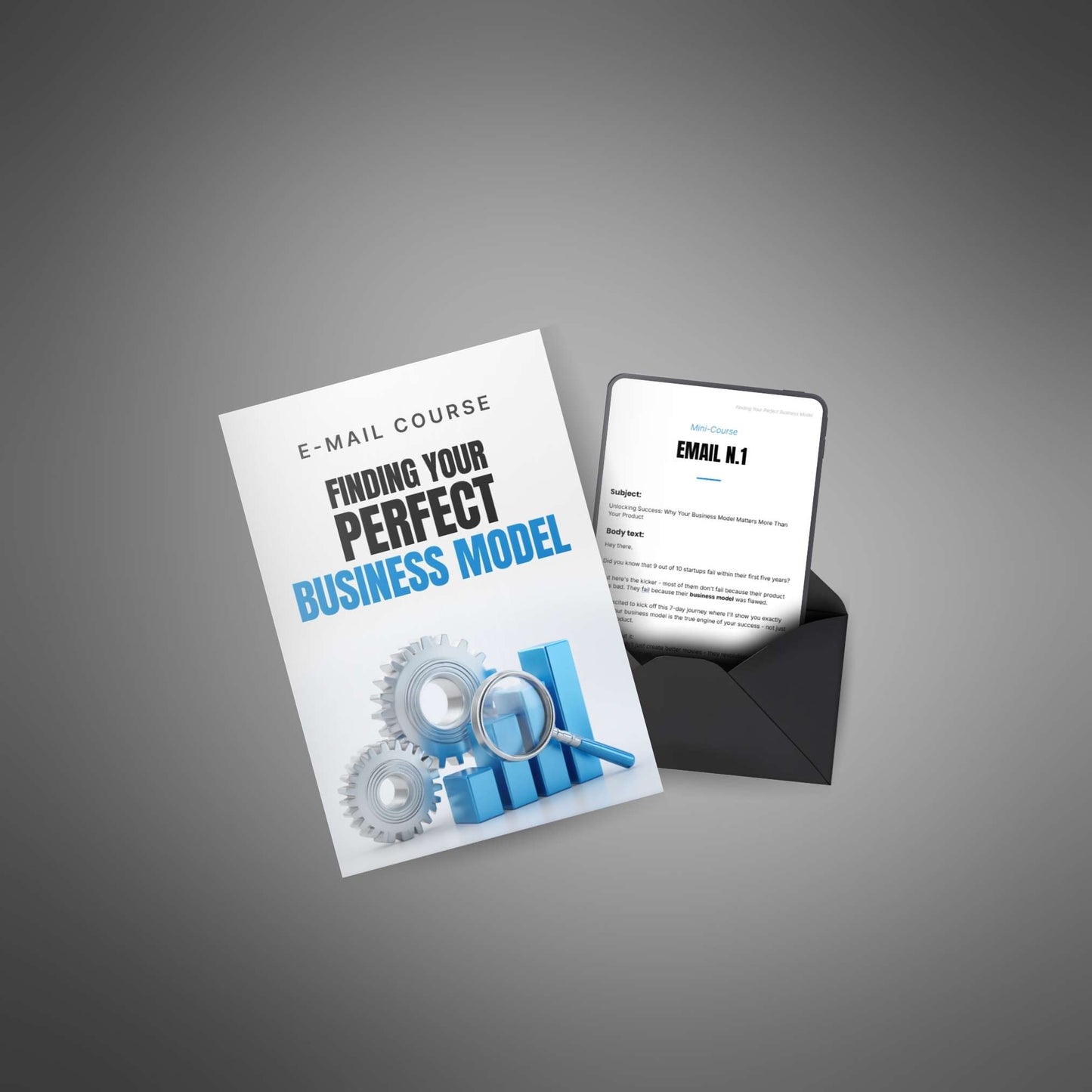 Finding Your Perfect Business Model envelope mockup