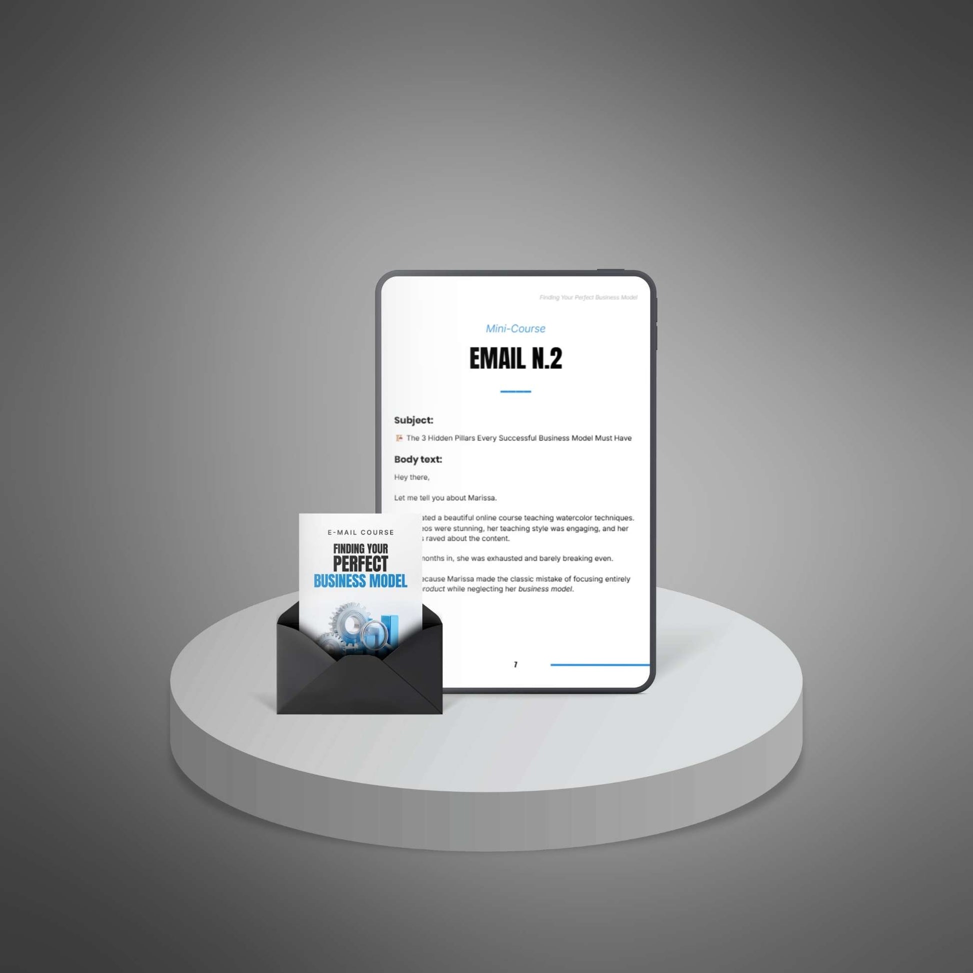 Finding Your Perfect Business Model tablet mockup