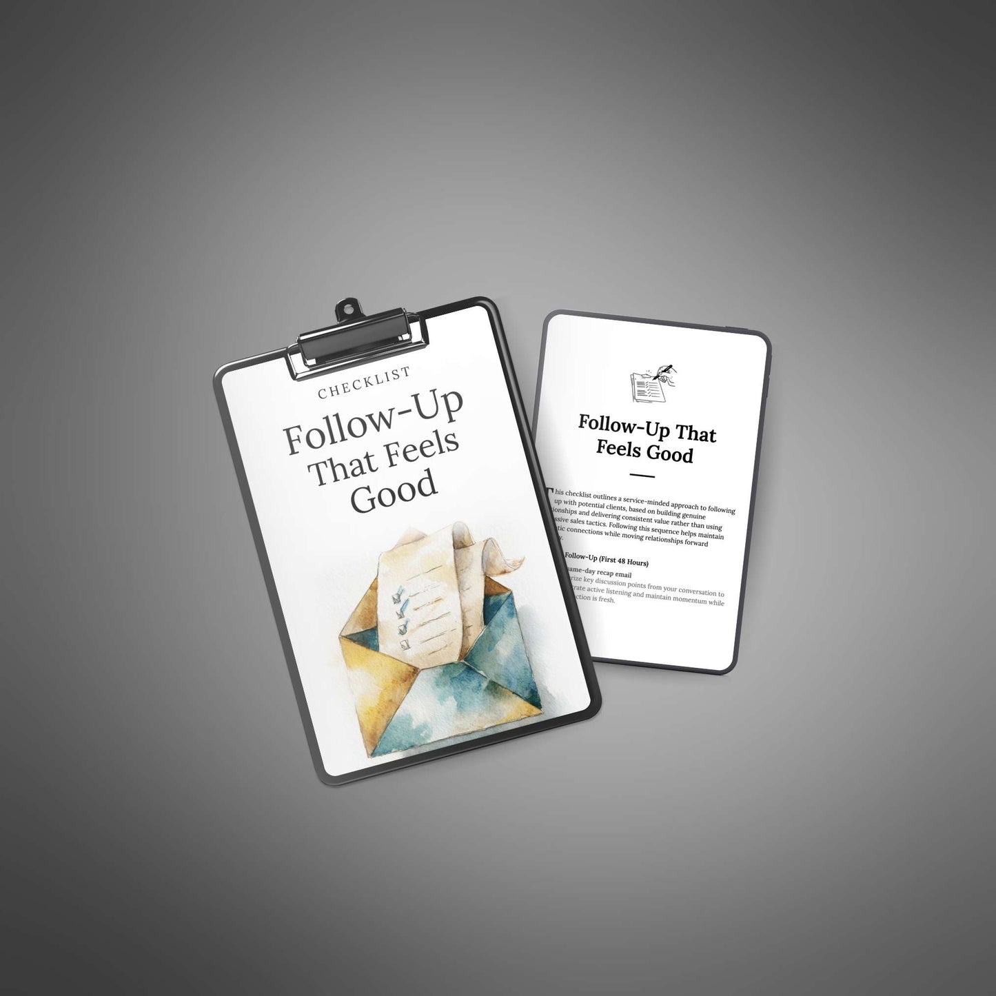 Follow‑Up checklist interior pages preview