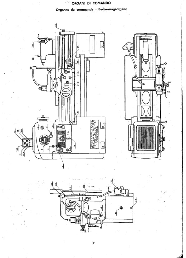Graziano Sag 180 tornio Manuale uso e manutenzione PDF