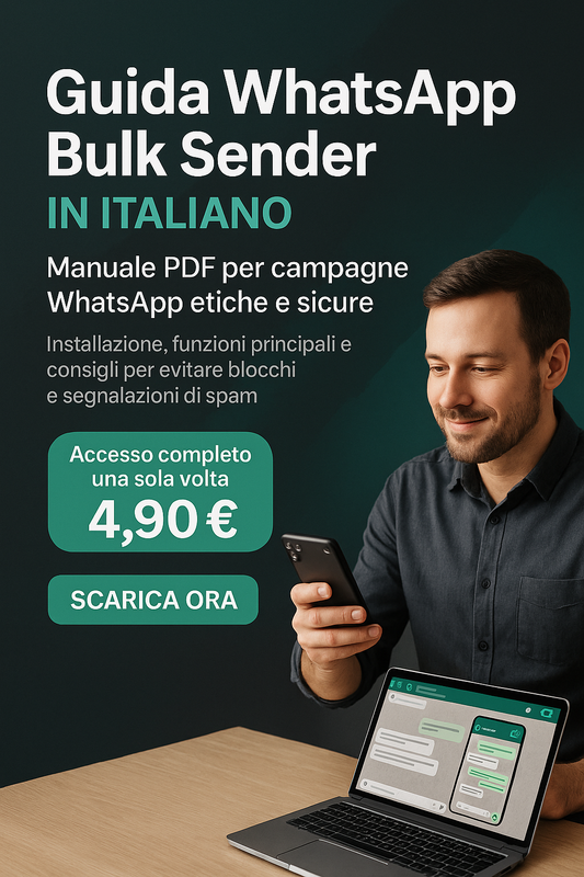Guida WhatsApp Bulk Sender in Italiano – Manuale PDF per Campagne WhatsApp Etiche