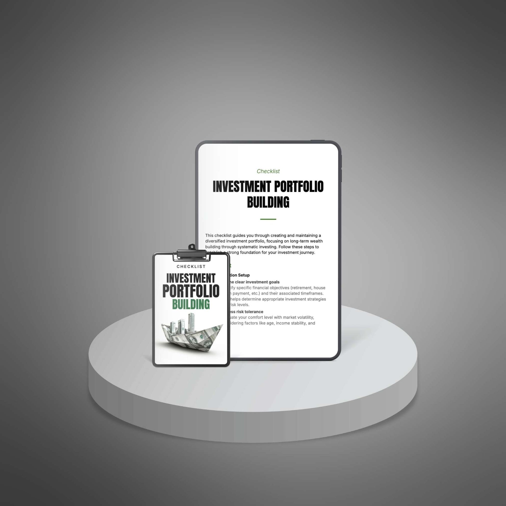 Investment Portfolio Building Checklist mockup image 3