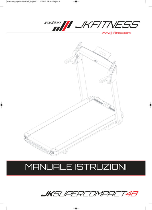 JK Fitness Supercompact 48 Manuale Istruzioni Italiano (2017) Tapis Roulant