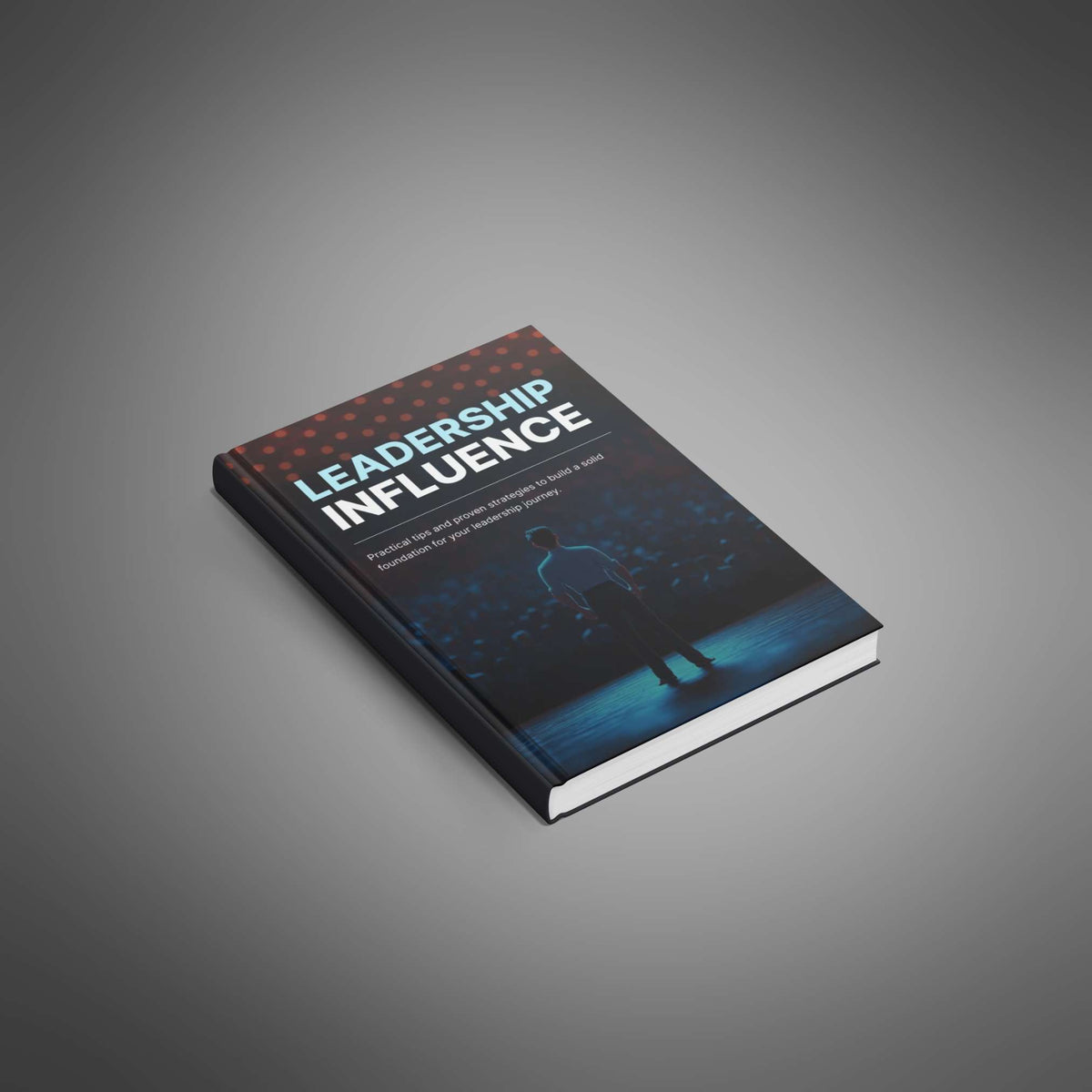 Leadership Influence book mockup angled view