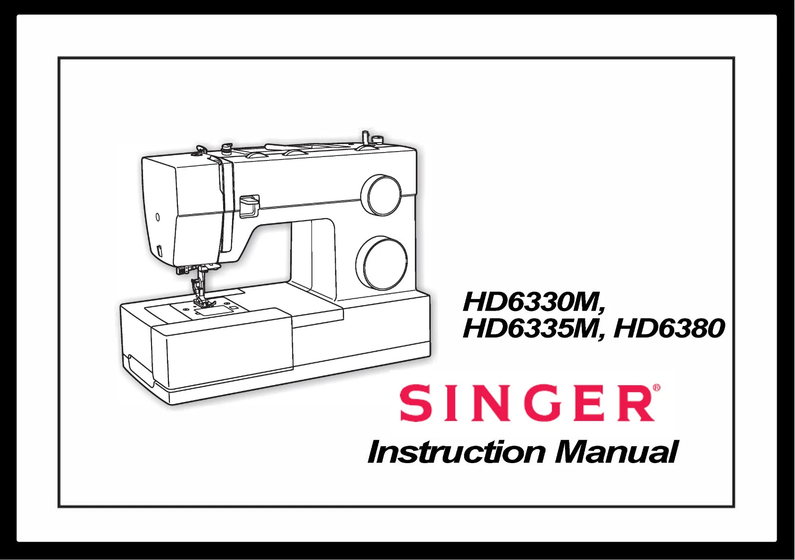 Macchina da cucire Singer HD 6330m 6335m 6380 istruzioni manuale ristampa manuale