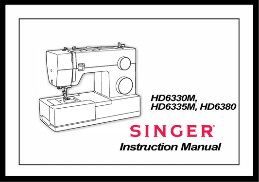 Macchina da cucire Singer HD 6330m 6335m 6380 istruzioni manuale ristampa manuale