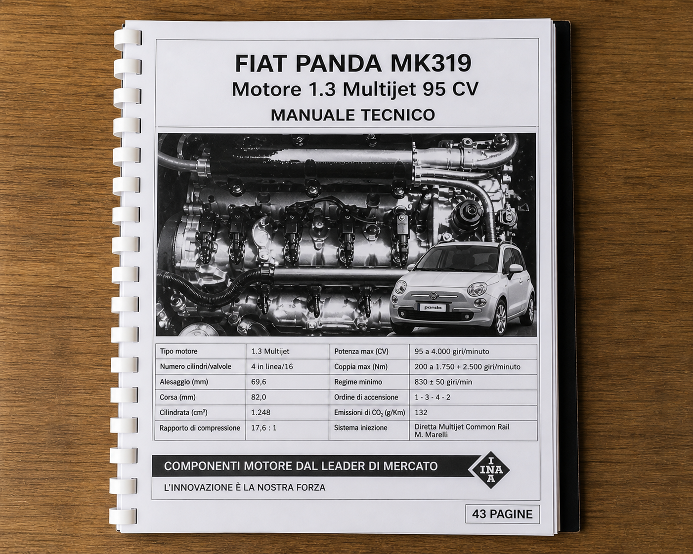 Manuale Motore Fiat Panda MK319 1.3 Multijet II 95 CV PDF Tecnico