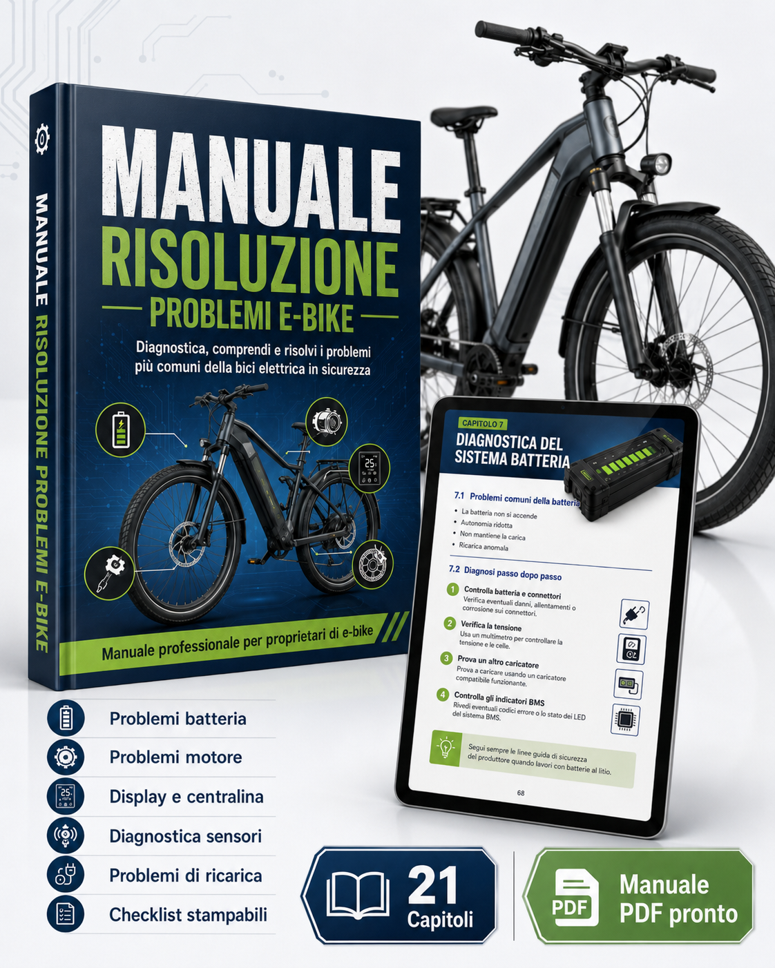 Manuale Risoluzione Problemi E-Bike – Batteria Motore Display e Sensori