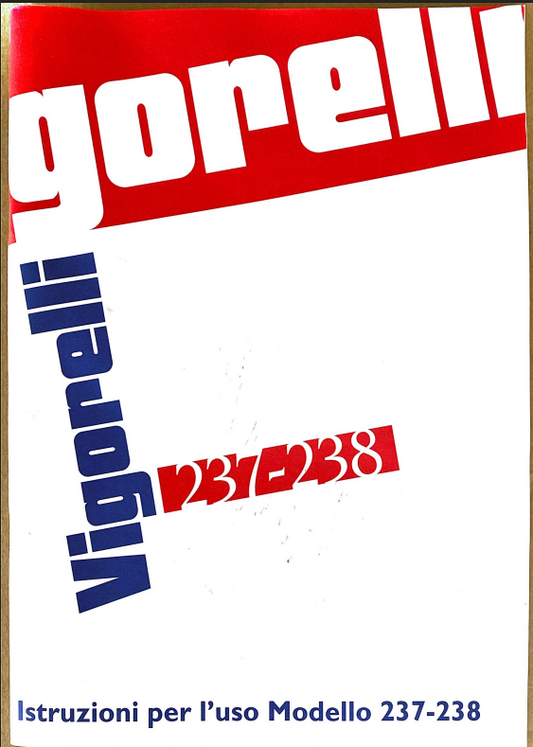 Manuale Vigorelli 237–238 – Scansione Libretto Originale (PDF in Italiano)