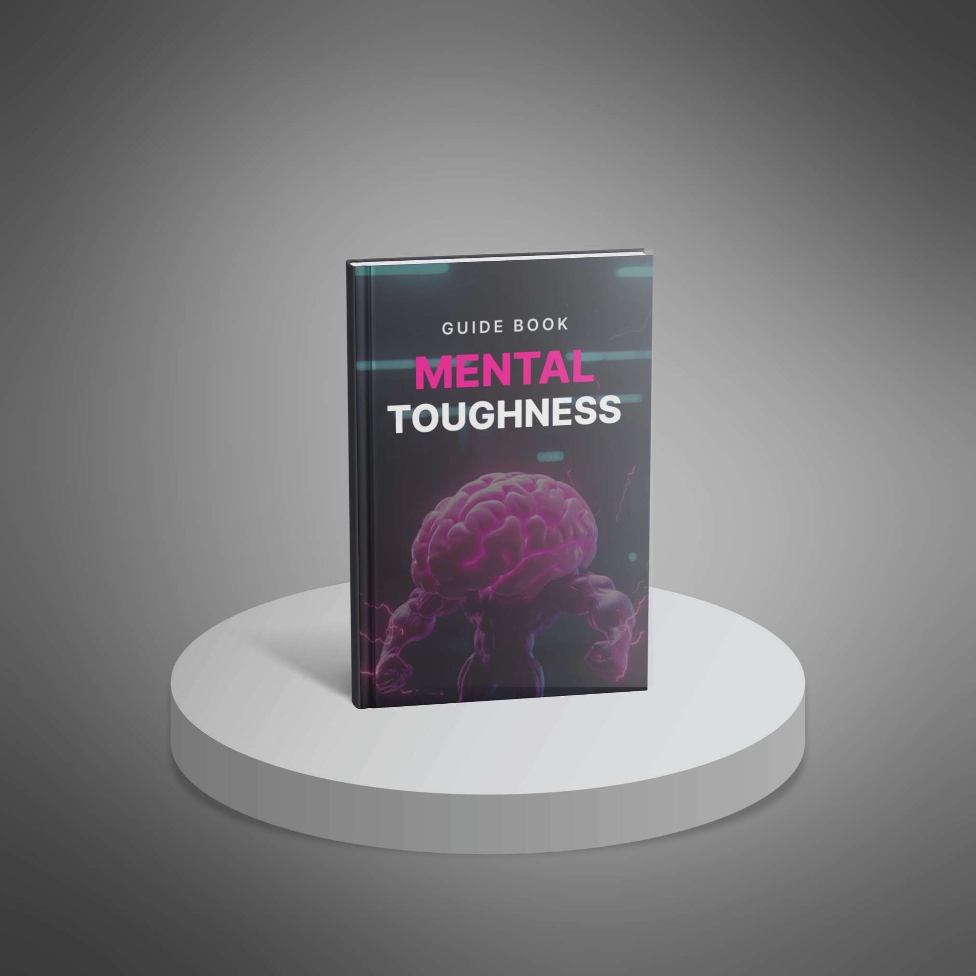 Mental Toughness guide book cover on pedestal mockup