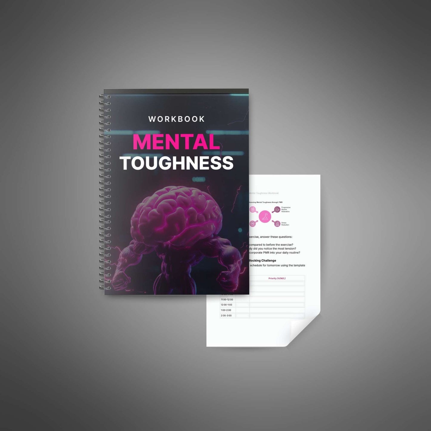 Mental Toughness workbook cover with inside page preview