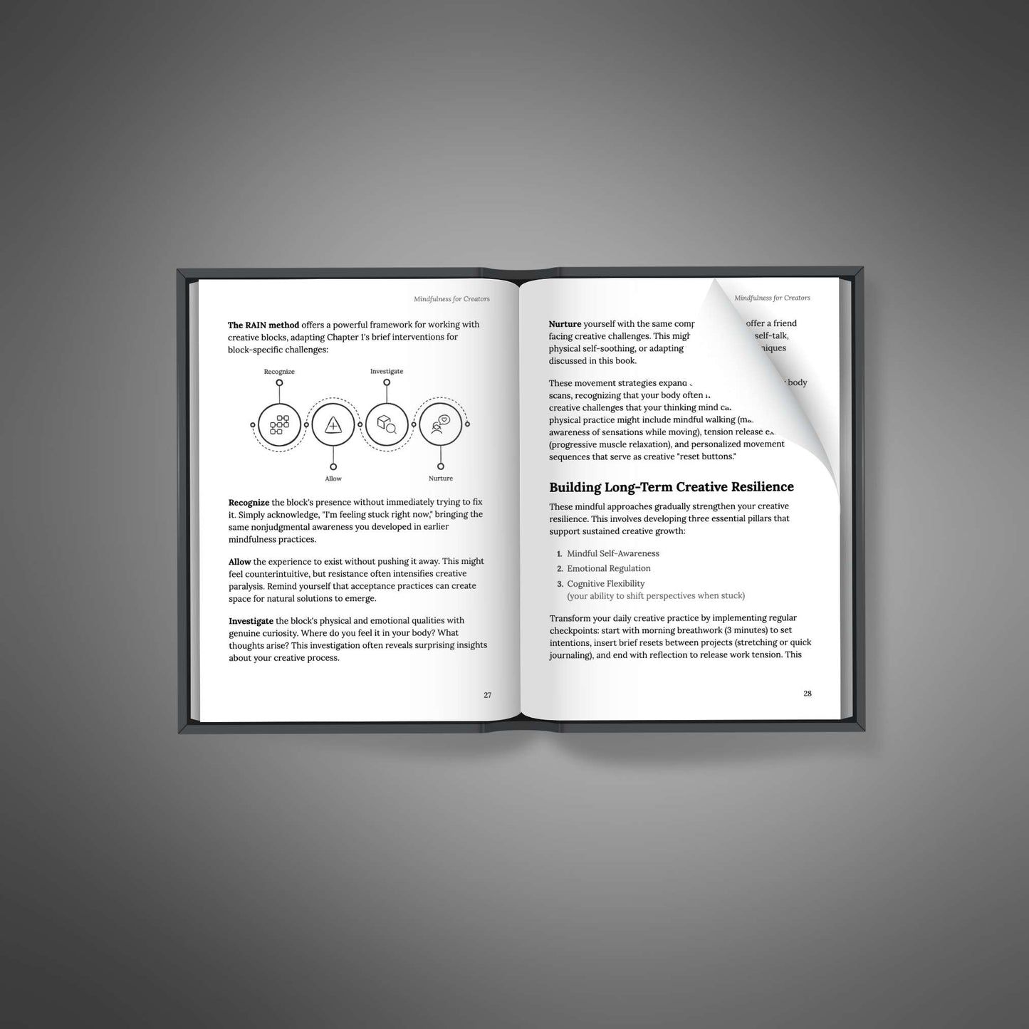 Ebook interior spread - RAIN method