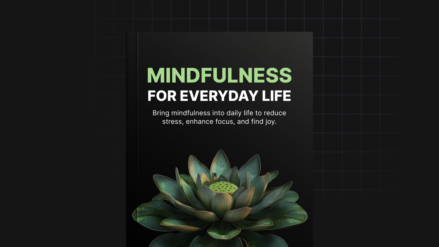 Close up of Mindfulness for Everyday Life title and lotus artwork
