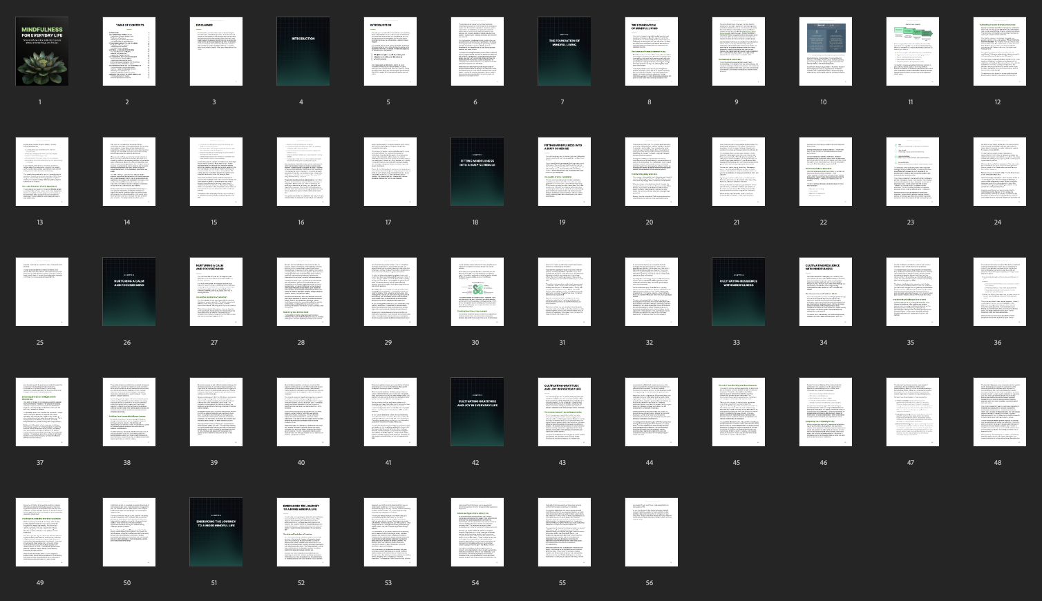 All pages overview of Mindfulness for Everyday Life ebook