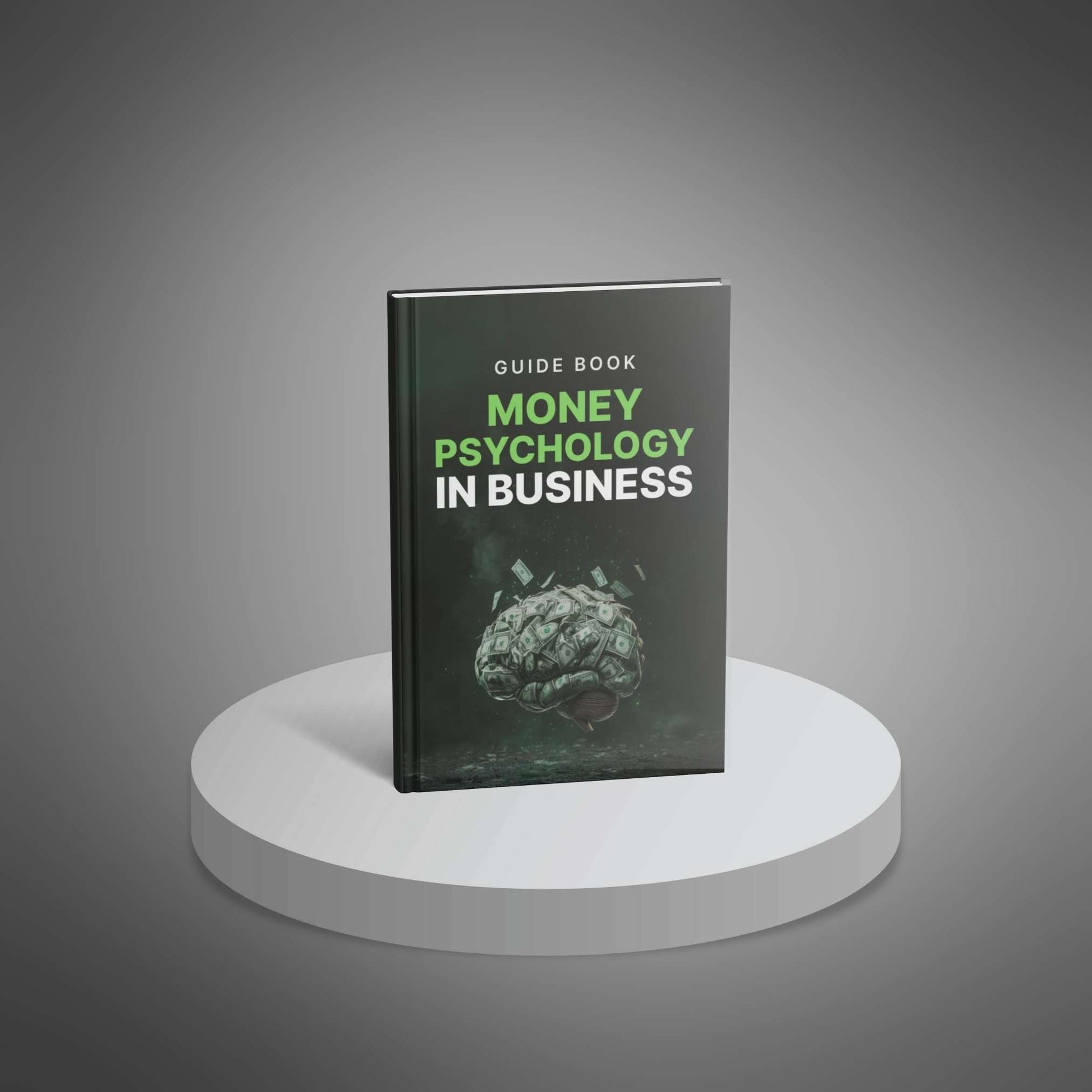 Money Psychology in Business guide book cover mockup