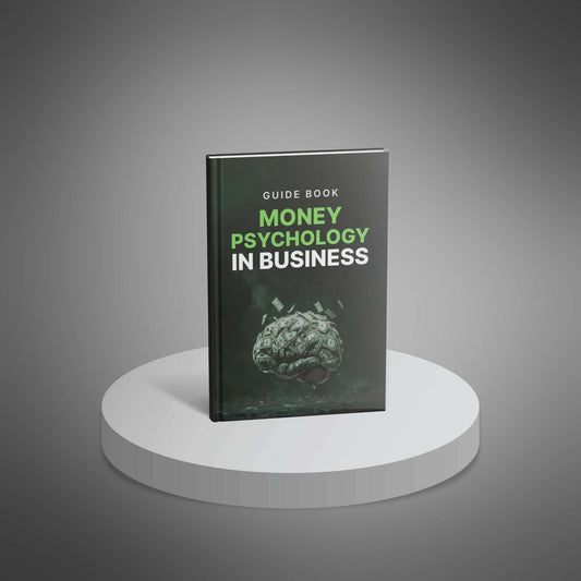 Money Psychology in Business guide book cover mockup