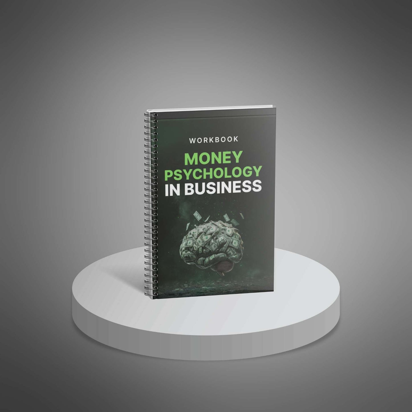 Money Psychology in Business workbook cover mockup