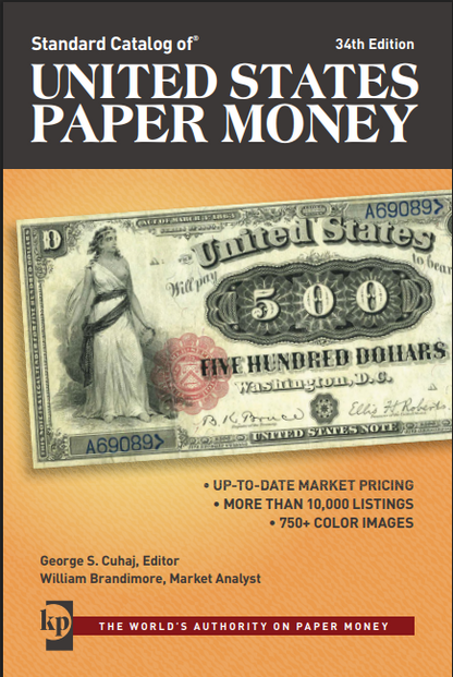 Copertina dei cataloghi “World Paper Money – Specialized Issues 12th Edition” e “United States Paper Money 34th Edition” in versione PDF, ideali per collezionisti di banconote.

