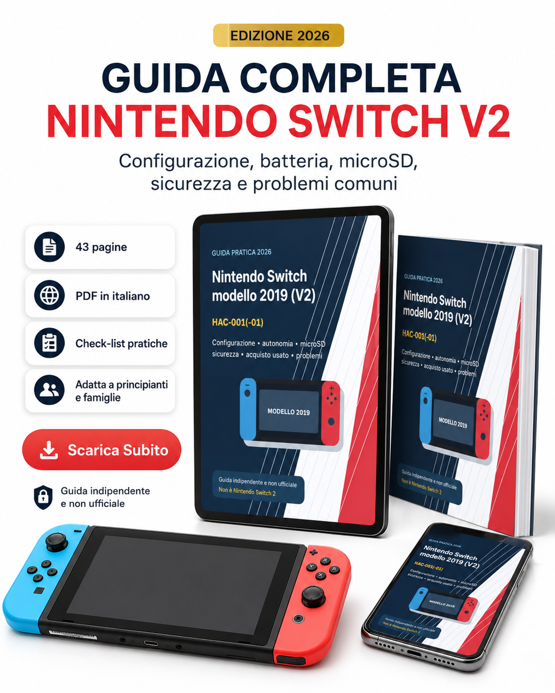 Nintendo Switch V2 - Guida Completa 2026 in Italiano PDF