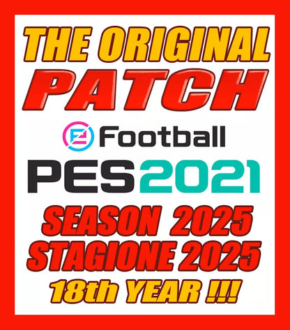 ORIGINAL PATCH - PES 2021 OPTION FILE 2024/25 - SEASON 2025 - PROFESSIONAL FOR PS4 AND PS5