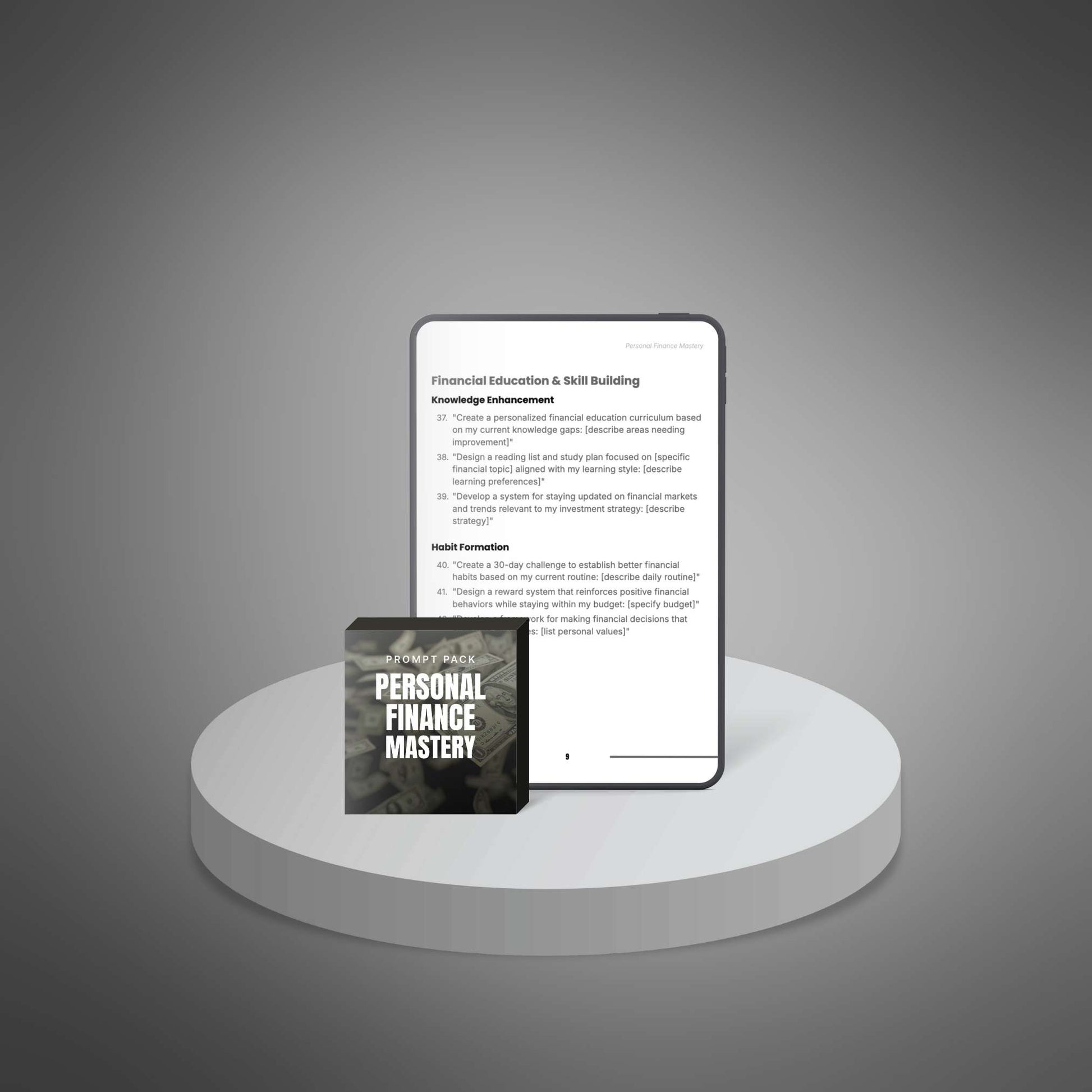 Personal Finance prompt pack pages preview